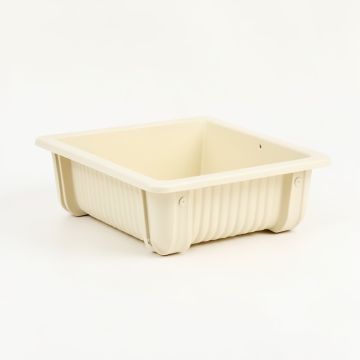 Holly Bluff Empty Railing Planter With Integral Brackets - Cream (synthetic illustration; no displayed measurements)
