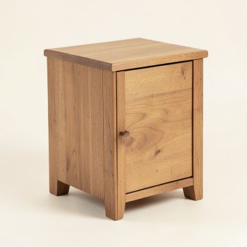 Welwyn Chairside Solid Wood End Table With Storage (synthetic illustration; no displayed measurements)