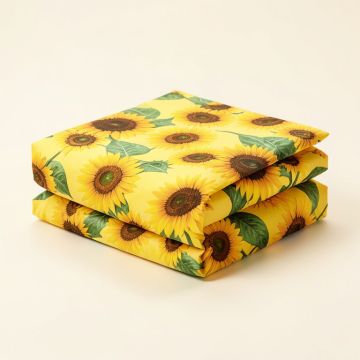 Sunflower Floral Sheet Set (synthetic illustration; no displayed measurements)