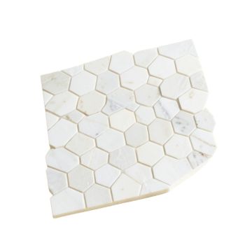 Arabescato Carrara 1 '' X 1 '' Marble Honeycomb Mosaic Wall & Floor Tile