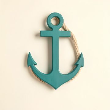 Ship Anchor And Rope Wall Décor (synthetic illustration; no displayed measurements)