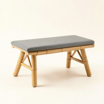 Stone Falls Indoor Bench - Gray (synthetic illustration; no displayed measurements)