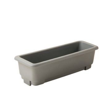 Cove Bridge Empty Railing Planter With Integral Brackets - Gray