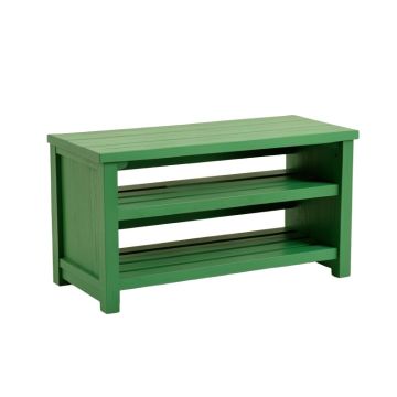 Moss Crest Shoe Storage Bench - Green
