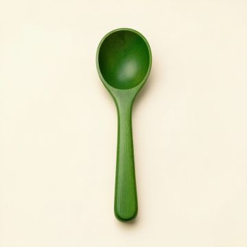 Wren Bend Cooking Spoon - Green (synthetic illustration; no displayed measurements)