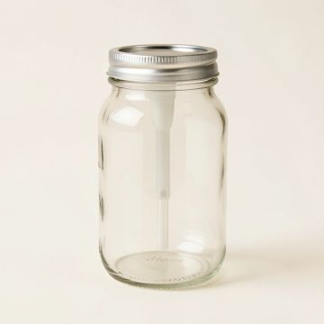 Mason Jar Foaming Soap Dispenser (synthetic illustration; no displayed measurements)