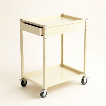 Ridge Bluff Empty Rolling Workshop Cart - Ivory (synthetic illustration; no displayed measurements)