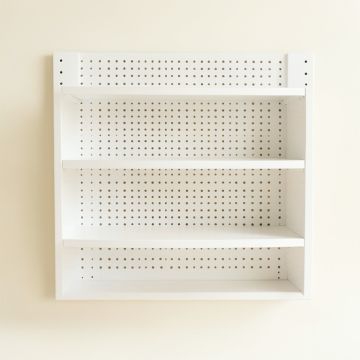 Willow Arc Empty Wall-Mounted Tool Organizer Panel - White (synthetic illustration; no displayed measurements)
