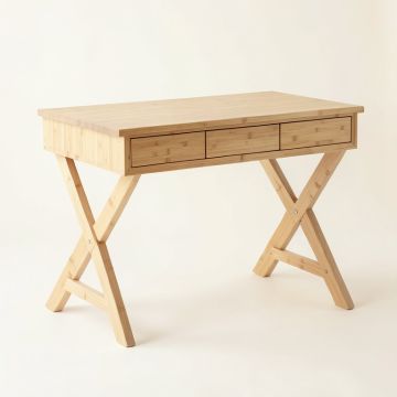 Elm Crest Writing Desk - Beige (synthetic illustration; no displayed measurements)