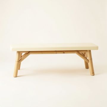Sage Bridge Indoor Bench - Cream (synthetic illustration; no displayed measurements)