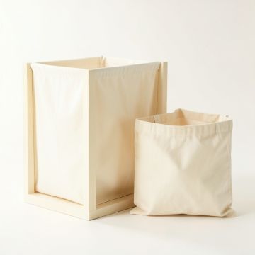 Willow Branch Laundry Sorting Station With Plain Removable Bags - Cream (synthetic illustration; no displayed measurements)