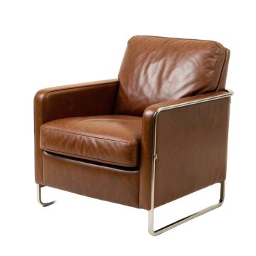 String 24 '' Wide Cowhide Armchair