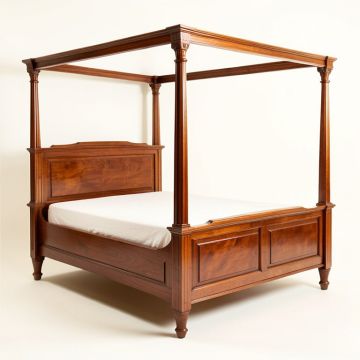 Venice Solid Wood Four Poster Bed (synthetic illustration; no displayed measurements)