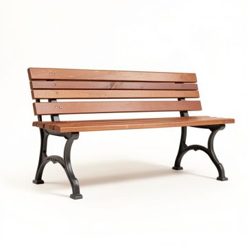 Amarillo Rose Wood And Cast Iron Park Bench (synthetic illustration; no displayed measurements)