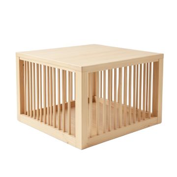 Meadow Bluff Empty Furniture-Style Pet Crate - Beige