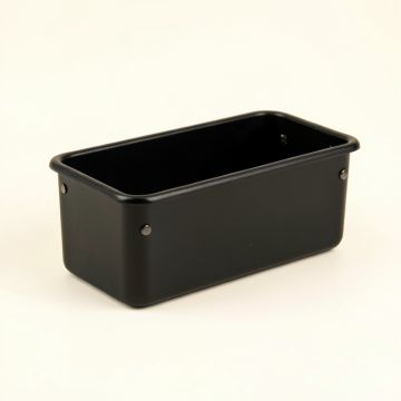 Juniper Bridge Empty Railing Planter With Integral Brackets - Black (synthetic illustration; no displayed measurements)