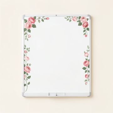 Garden Rose Tapestry Wall Mounted Dry Erase Board Combination Calendar/Planner Whiteboard (synthetic illustration; no displayed measurements)