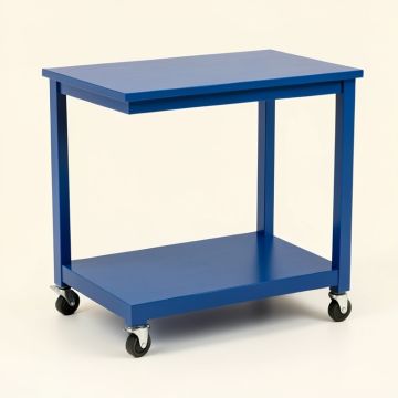 Maple Crest Empty Rolling Workshop Cart - Blue (synthetic illustration; no displayed measurements)