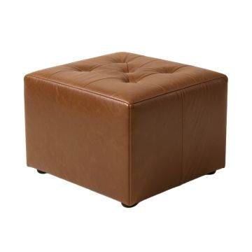 Whitnash 17.5 '' Wide Faux Leather Tufted Square Ottoman With Storage