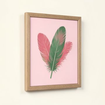 Fashion And Glam Gentle Feather Fall Feathers - Wrapped Canvas Graphic Art Print (synthetic illustration; no displayed measurements)