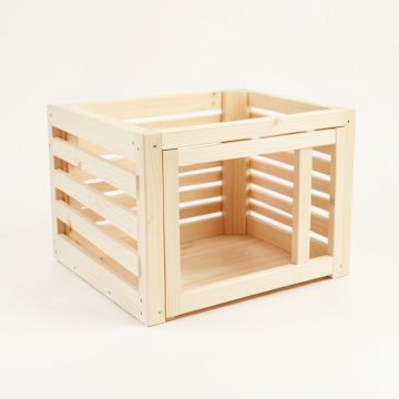 Slate Falls Empty Furniture-Style Pet Crate - Ivory (synthetic illustration; no displayed measurements)