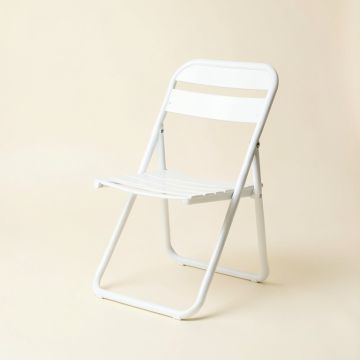 Briar Dell Folding Outdoor Chair - White (synthetic illustration; no displayed measurements)
