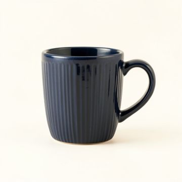 Cedar Crossing Ceramic Mug - Navy (synthetic illustration; no displayed measurements)