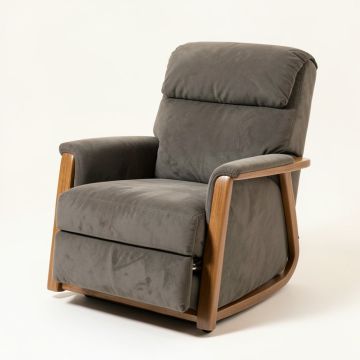 Swivel Rocker Fabric Recliner Chair - Reclining Chair Manual (synthetic illustration; no displayed measurements)
