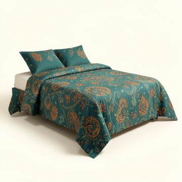 Ritenour Bohemian Bed Of Wild Garden Reversible Bedspread Set (synthetic illustration; no displayed measurements)