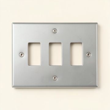 Classic Beaded 3-Gang Toggle Light Switch Wall Plate (synthetic illustration; no displayed measurements)