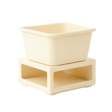 Vale Crest Empty Raised Planter - Cream