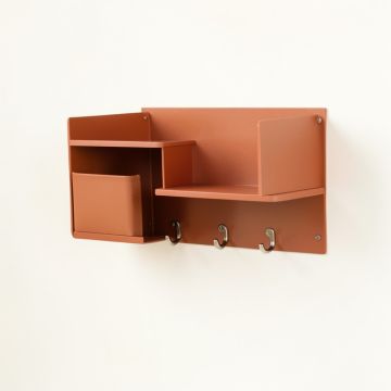 Field Bluff Wall-Mounted Entryway Organizer Shelf - Terracotta (synthetic illustration; no displayed measurements)