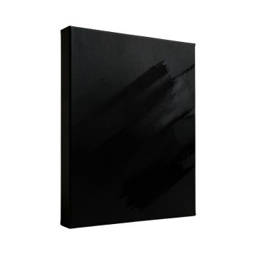 Black Paint Stain - Wrapped Canvas Graphic Art Print (synthetic illustration; no displayed measurements)