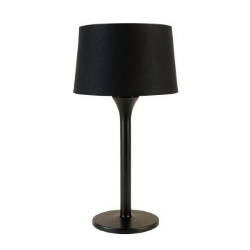 Summit Arc Floor Lamp With A Plain Fabric Shade - Black