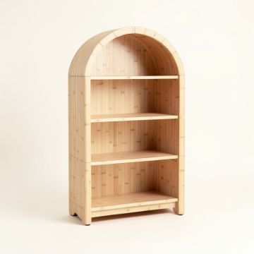 Laurel Field Freestanding Bookcase - Beige (synthetic illustration; no displayed measurements)
