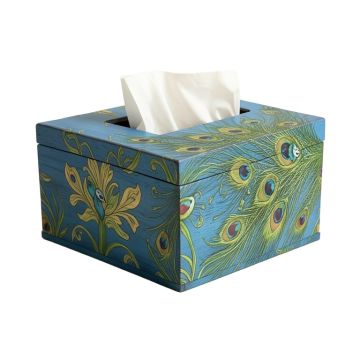 Tilton Peacock Tissue Box Cover