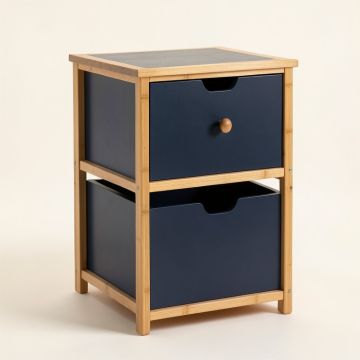 Dawn Crossing Freestanding Pull-Out Hamper Cabinet - Navy (synthetic illustration; no displayed measurements)