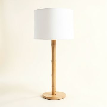 Slate Bluff Floor Lamp With A Plain Fabric Shade - White (synthetic illustration; no displayed measurements)
