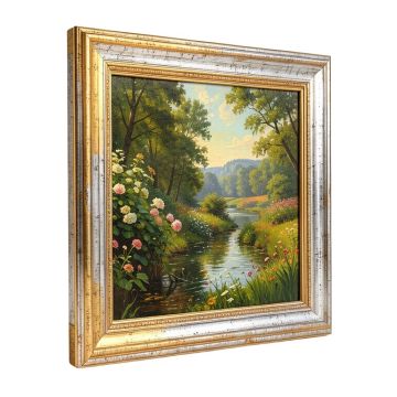 The Garden Of Monet At Argenteuil By Claude Monet Picture Frame Painting On Canvas