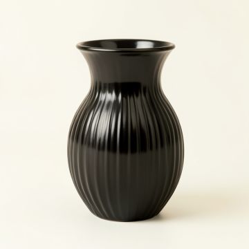 Sage Branch Empty Decorative Vase - Black (synthetic illustration; no displayed measurements)