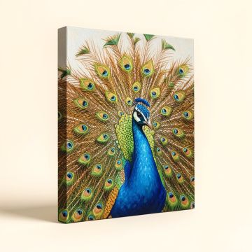 Peacock - Wrapped Canvas Painting Print (synthetic illustration; no displayed measurements)
