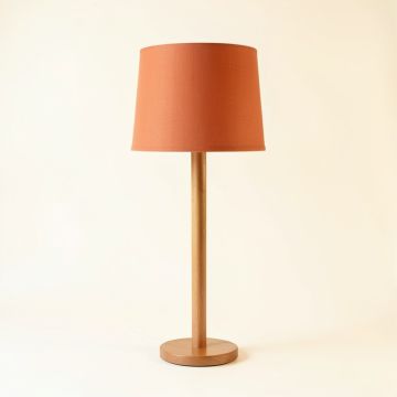 Cliff Dell Floor Lamp With A Plain Fabric Shade - Terracotta (synthetic illustration; no displayed measurements)