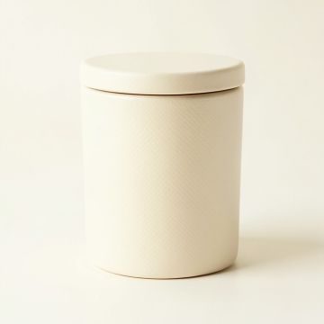 Meadow Crossing Storage Canister With Lid - Cream (synthetic illustration; no displayed measurements)