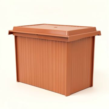 River Canyon Closed Outdoor Storage Box - Terracotta (synthetic illustration; no displayed measurements)