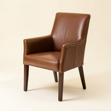 Forlanini Genuine Leather Upholstered Dining Chair (synthetic illustration; no displayed measurements)