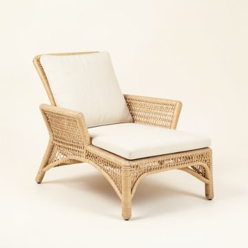 Laurel Bend Outdoor Lounge Chair - Ivory (synthetic illustration; no displayed measurements)