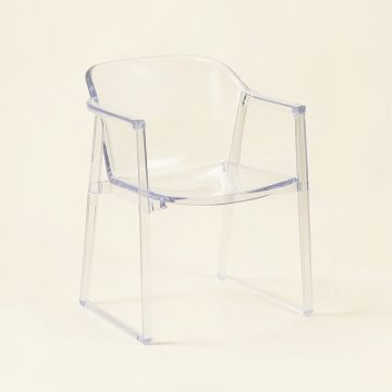 Zeferino Side Chair In Clear (synthetic illustration; no displayed measurements)