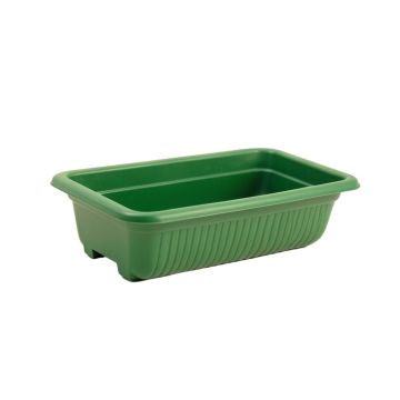 Juniper Crossing Empty Railing Planter With Integral Brackets - Green