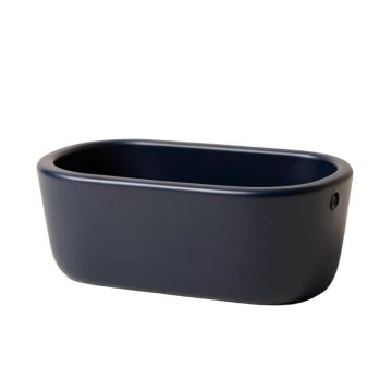 Maple Brook Empty Railing Planter With Integral Brackets - Navy