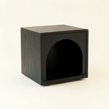 Oak Arc Wall-Mounted Cat Perch (synthetic illustration; no displayed measurements)